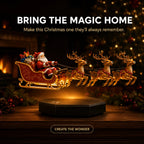 Christmas Decoration | Magnetic Levitation & Warm Lighting | Santa Sleigh With 4 Reindeer