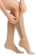 Compression Socks | Zippered Graduated 20–30 mmHg | Open Toe