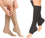 Compression Socks | Zippered Graduated 20–30 mmHg | Open Toe