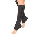 Compression Socks | Zippered Graduated 20–30 mmHg | Open Toe