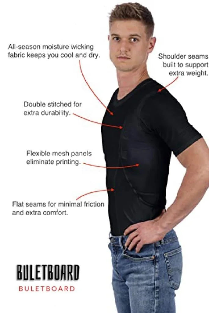 Concealed Carry T-Shirt | Ambidextrous Dual Holsters & Moisture-Wicking