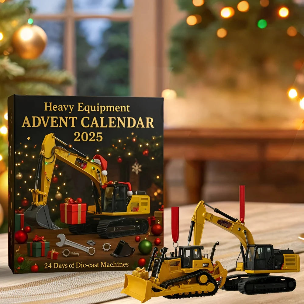 Construction Vehicle Advent Calendar | 24 Die-Cast Models | 30 x 40 cm