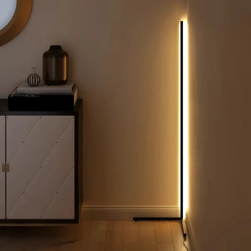 Corner Floor Lamp | Dimmable & Remote Control | Aluminum