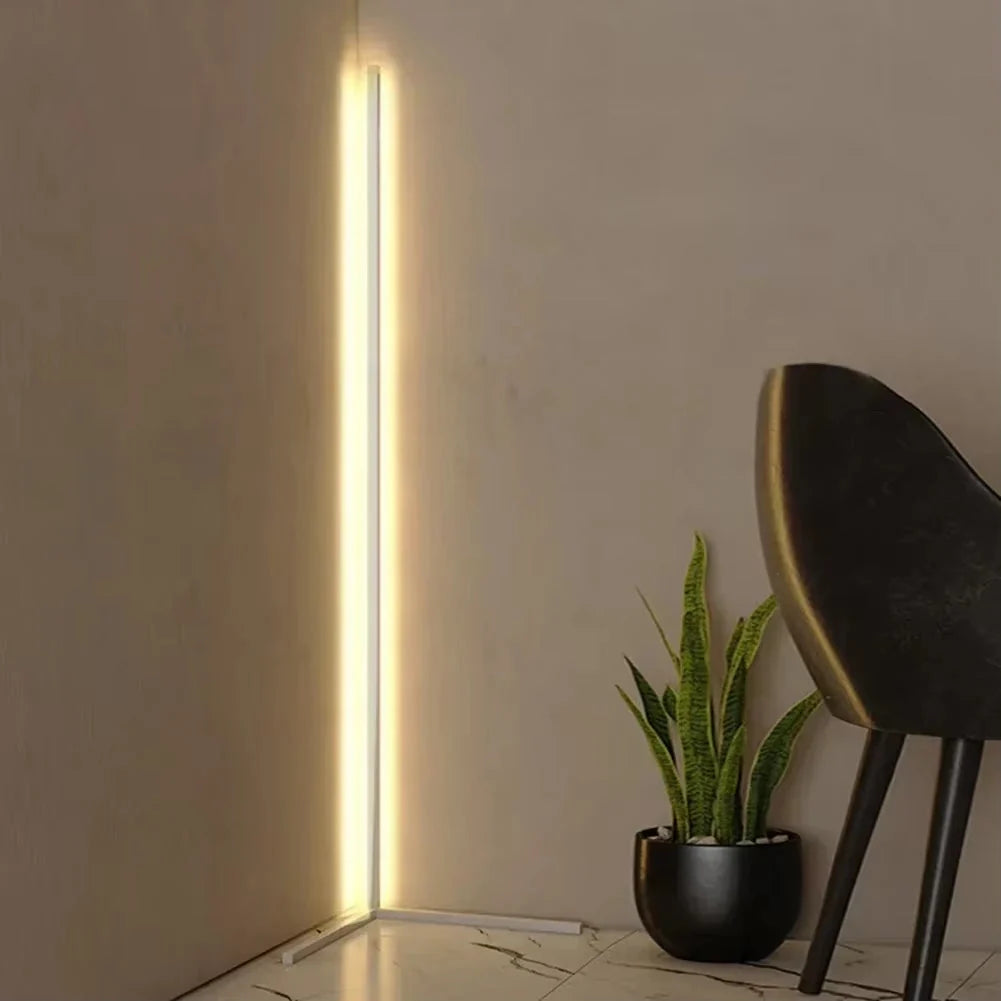 Corner Floor Lamp | Dimmable & Remote Control | Aluminum