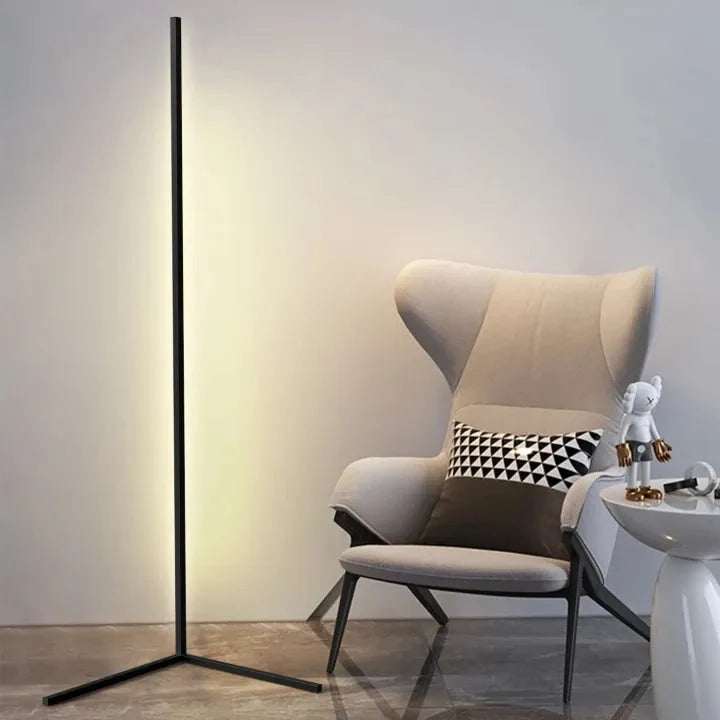 Corner Floor Lamp | Dimmable & Remote Control | Aluminum