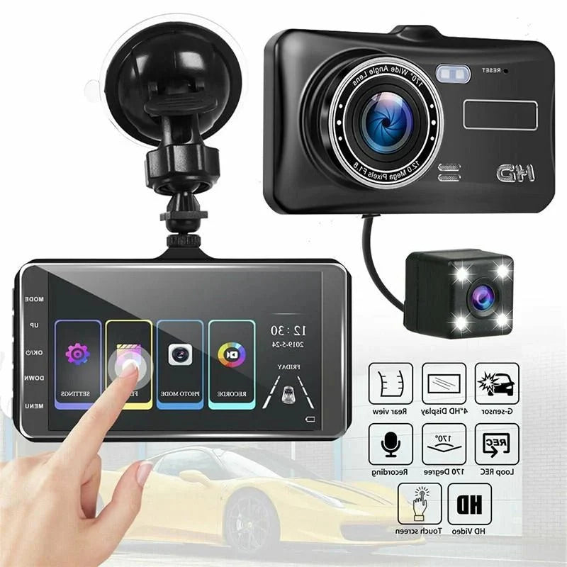 Dash Camera | 1080P Front & Rear 170° Wide-Angle & G-Sensor