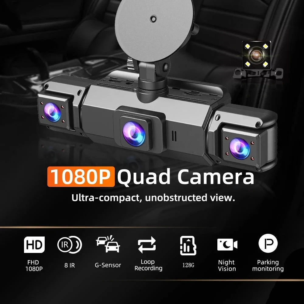 Dash Camera System | Four-Camera Night Vision & Wi-Fi