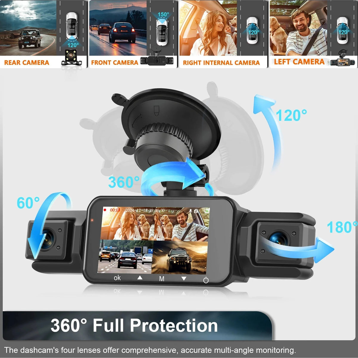 Dash Camera System | Four-Camera Night Vision & Wi-Fi
