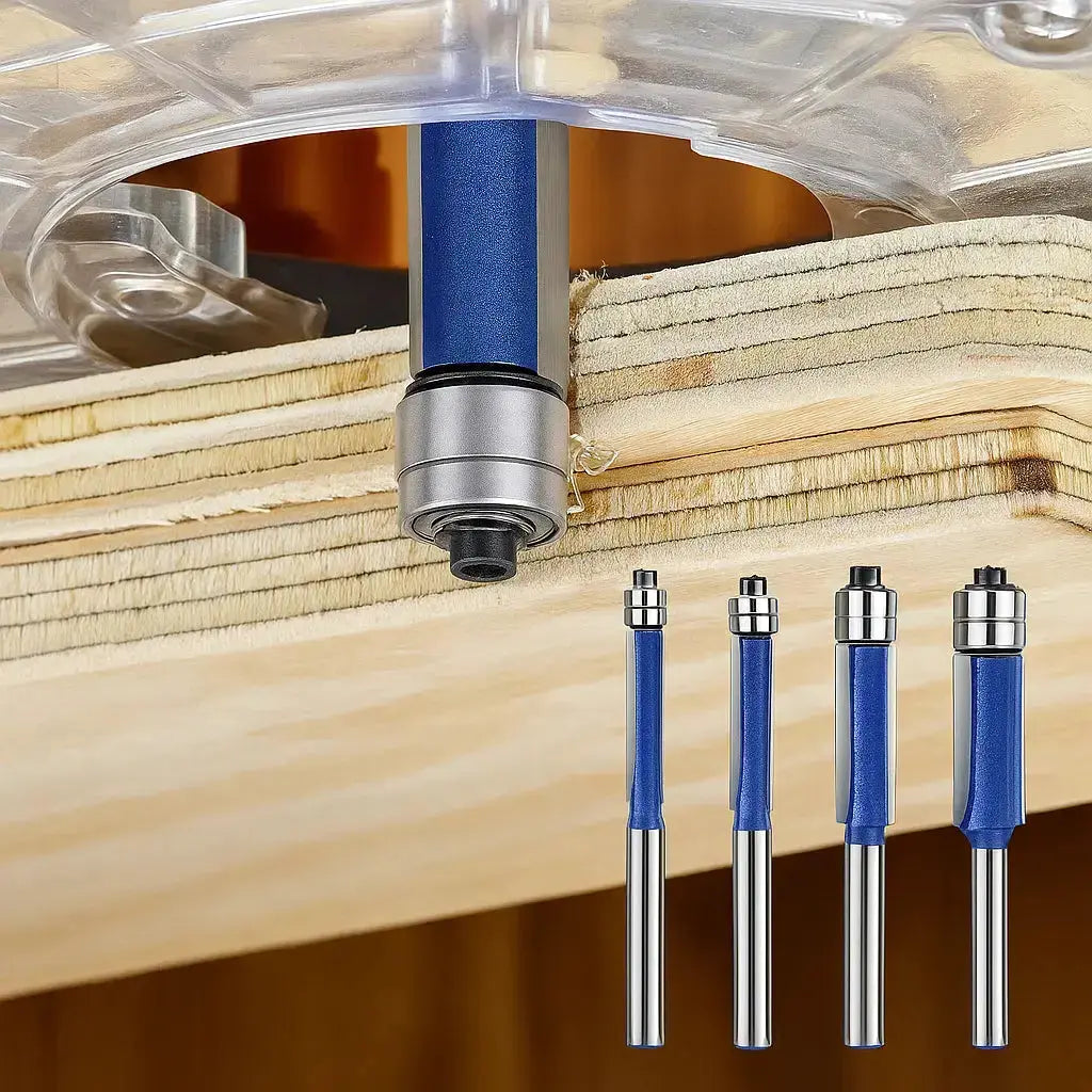 Deburring & Polishing Tool | Double-Bearing Hardened Tool Steel | Set of 4