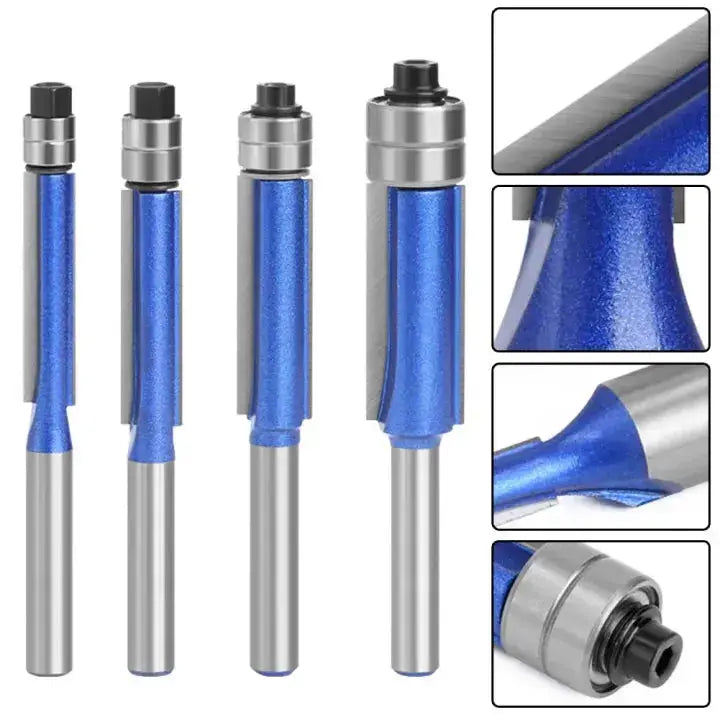 Deburring & Polishing Tool | Double-Bearing Hardened Tool Steel | Set of 4