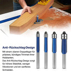 Deburring & Polishing Tool | Double-Bearing Hardened Tool Steel | Set of 4