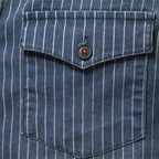 Denim Shirt | Cotton Blue Stripes | Buttoned Chest Pockets
