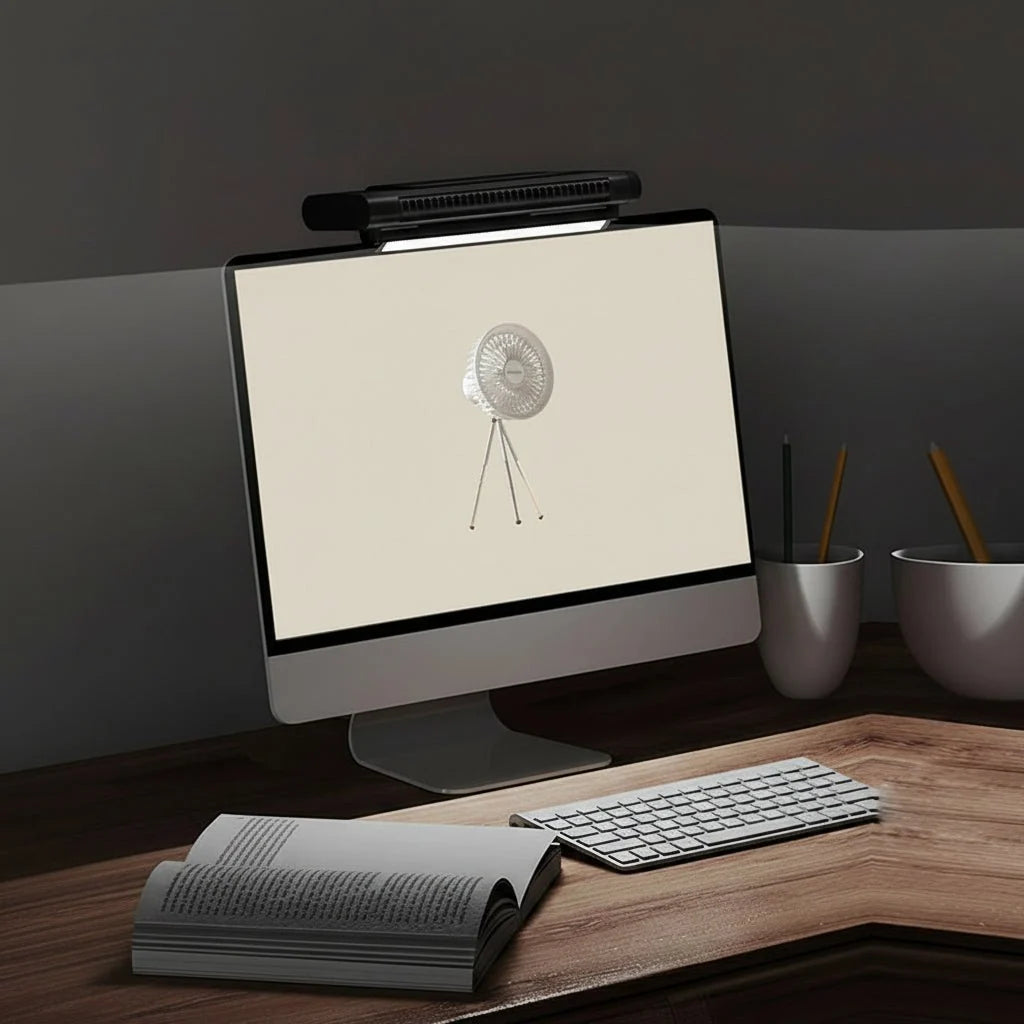 Desktop Fan | Bladeless & USB-Powered | Adjustable Airflow & Light
