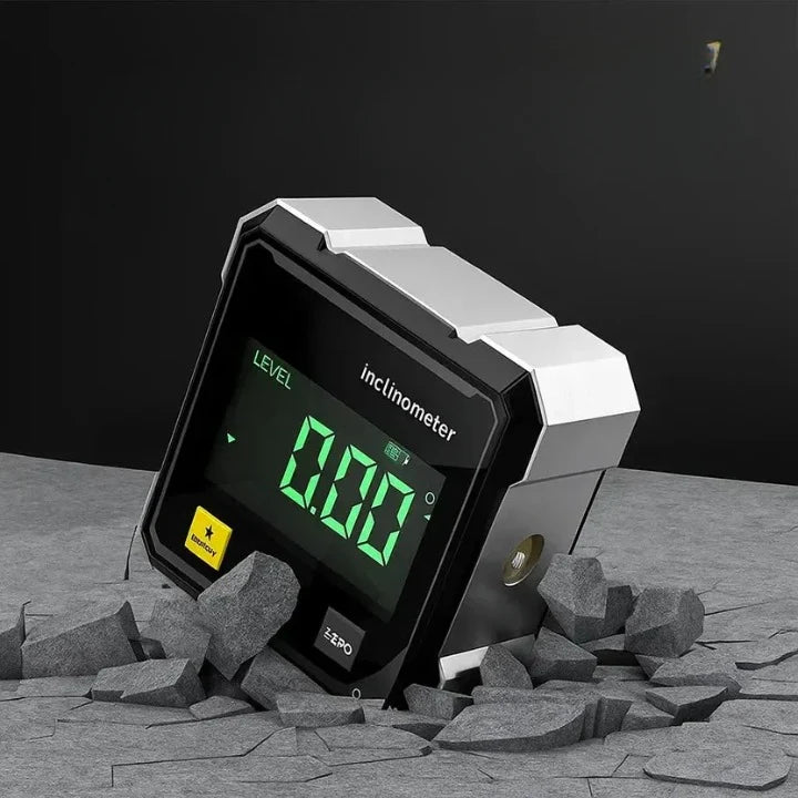 Digital Angle Meter | Laser Line & 4-Sided Magnetic Base | ±0.2° Accuracy
