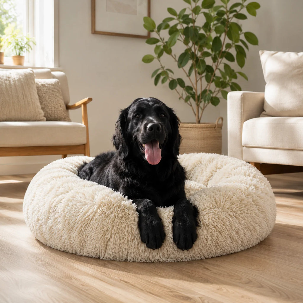 Dog Bed | Plush Calming & Machine Washable