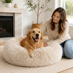 Dog Bed | Plush Calming & Machine Washable