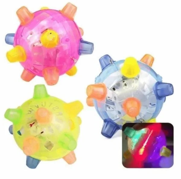 Dog Toy | Interactive Jumping LED & Sound | Food-Grade Rubber