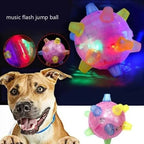 Dog Toy | Interactive Jumping LED & Sound | Food-Grade Rubber