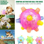Dog Toy | Interactive Jumping LED & Sound | Food-Grade Rubber