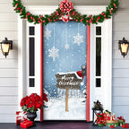 Door Cover | Festive Christmas Design | Weather-Resistant