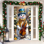 Door Cover | Festive Christmas Design | Weather-Resistant