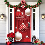 Door Cover | Festive Christmas Design | Weather-Resistant