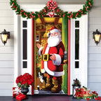 Door Cover | Festive Christmas Design | Weather-Resistant