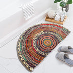 Doormat | Boho Half-Moon Absorbent Textile & Non-Slip Backing