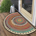 Doormat | Boho Half-Moon Absorbent Textile & Non-Slip Backing