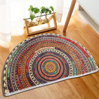 Doormat | Boho Half-Moon Absorbent Textile & Non-Slip Backing