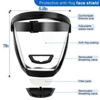 Face Shield | Anti-Fog Polycarbonate Visor & Soft Silicone Frame