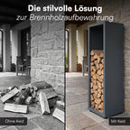 Firewood Rack | Galvanized Steel & Weather-Resistant | Adjustable Feet