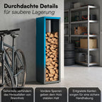 Firewood Rack | Galvanized Steel & Weather-Resistant | Adjustable Feet