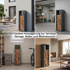 Firewood Rack | Galvanized Steel & Weather-Resistant | Adjustable Feet
