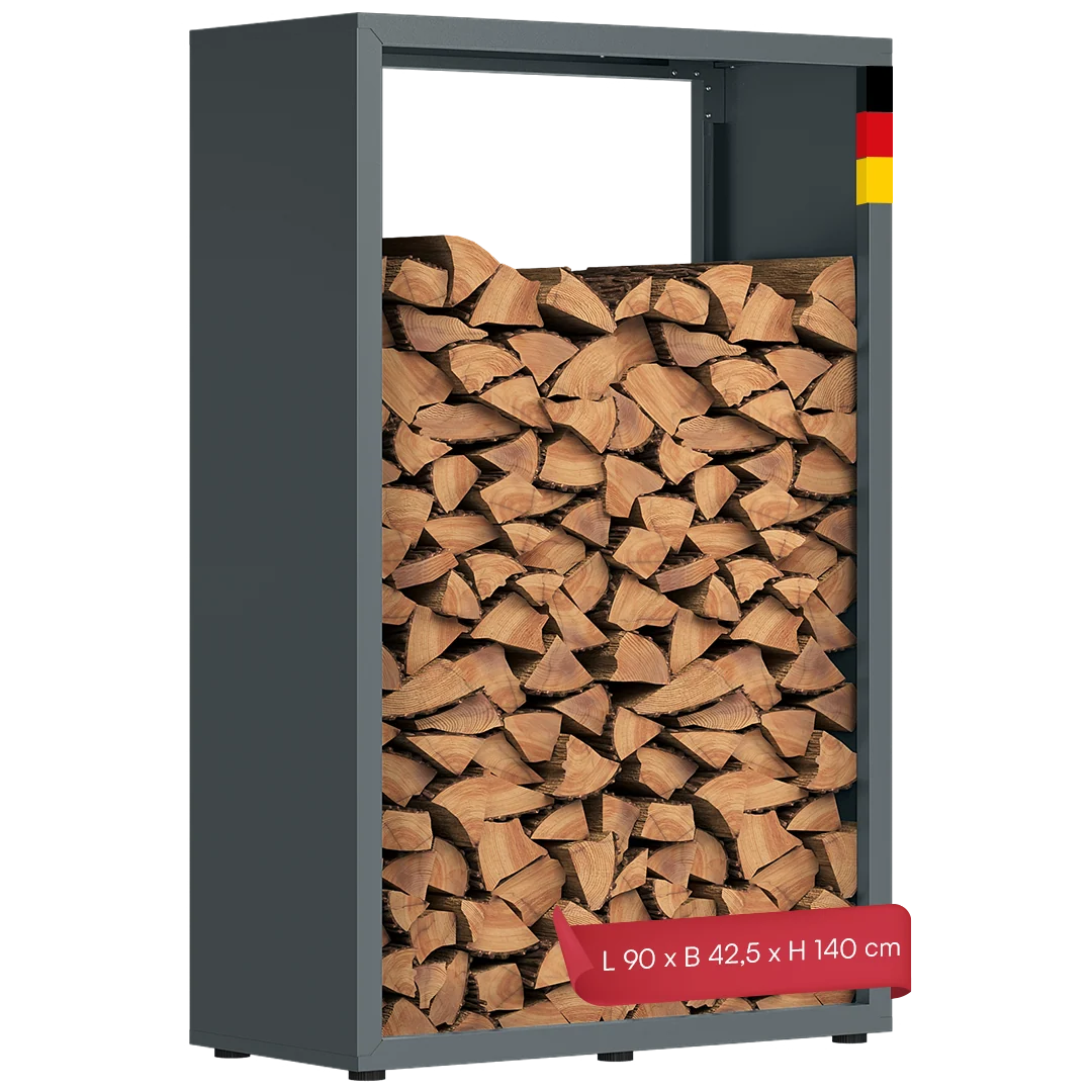 Firewood Rack | Galvanized Steel & Weather-Resistant | Adjustable Feet