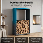 Firewood Rack | Galvanized Steel & Weather-Resistant | Adjustable Feet