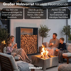 Firewood Rack | Galvanized Steel & Weather-Resistant | Adjustable Feet