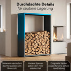 Firewood Rack | Galvanized Steel & Weather-Resistant | Adjustable Feet