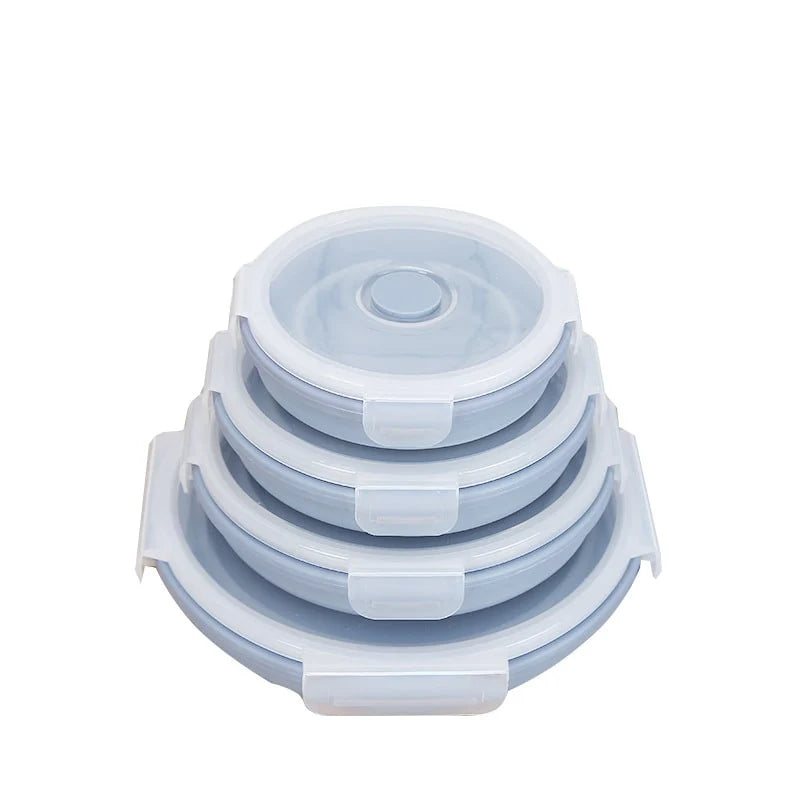 Food Storage Container | Collapsible Silicone Airtight | Microwave & Freezer Safe
