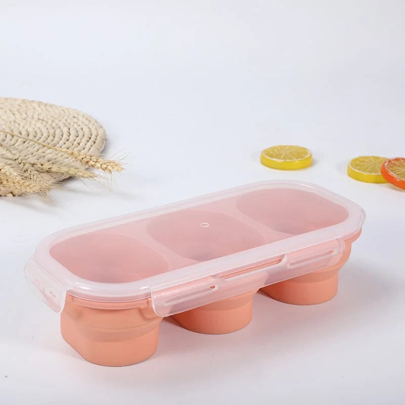 Food Storage Container | Collapsible Silicone Airtight | Microwave & Freezer Safe
