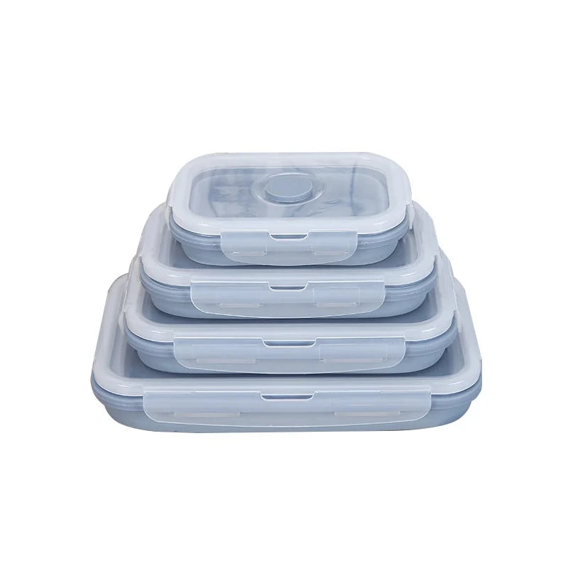 Food Storage Container | Collapsible Silicone Airtight | Microwave & Freezer Safe