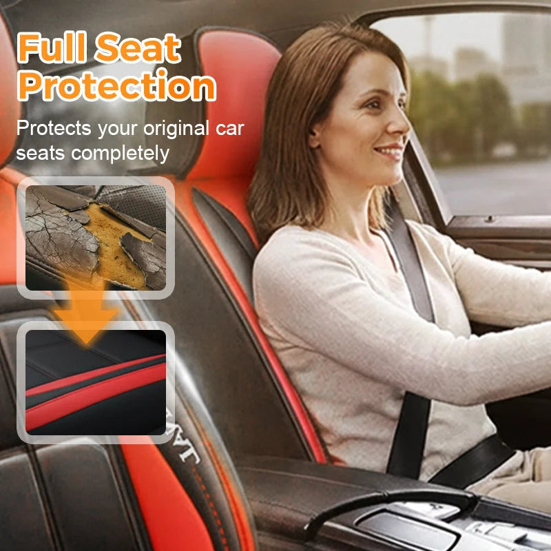 Front Seat Covers | PU Leather & Easy-Clean | Universal Fit, 2-Piece Set