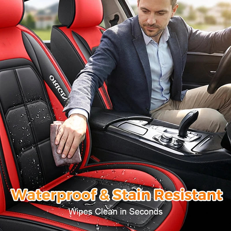 Front Seat Covers | PU Leather & Easy-Clean | Universal Fit, 2-Piece Set