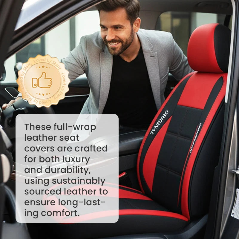 Front Seat Covers | PU Leather & Easy-Clean | Universal Fit, 2-Piece Set