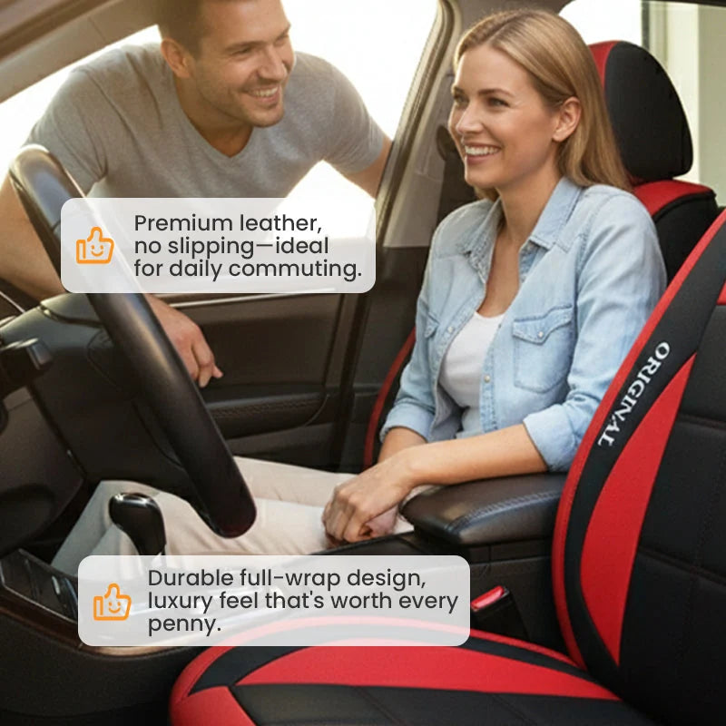 Front Seat Covers | PU Leather & Easy-Clean | Universal Fit, 2-Piece Set