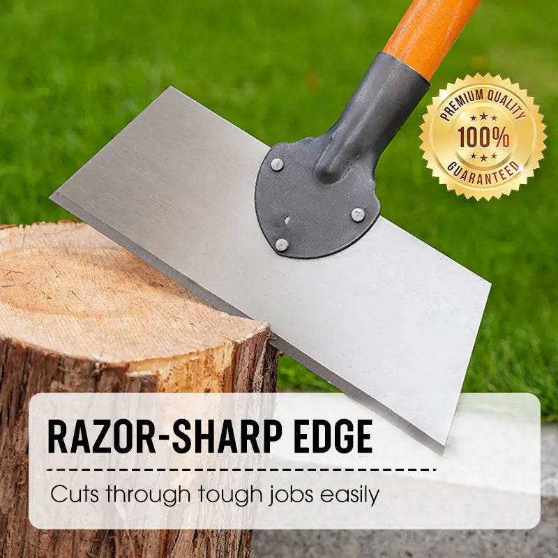 Garden Hoe & Scraper | Manganese Steel Blade | Wooden Handle