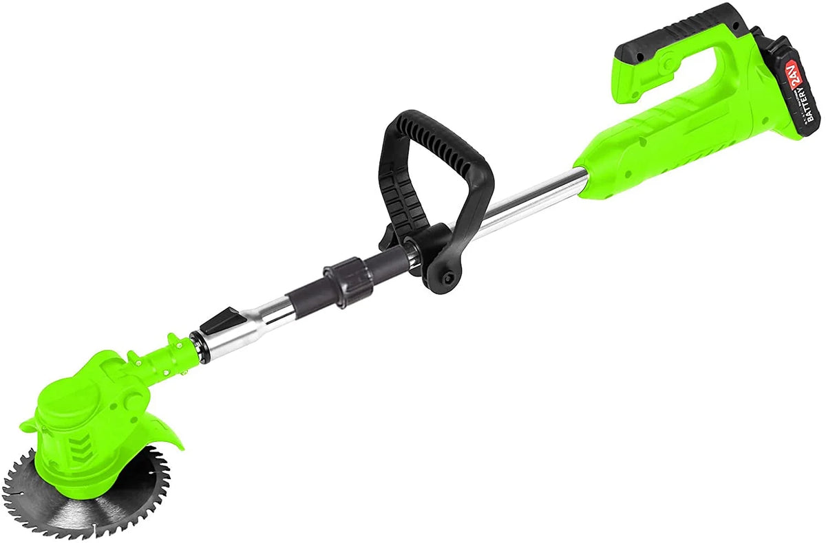 Grass Trimmer | Cordless 24V & 6-Inch Blade | Telescopic Shaft