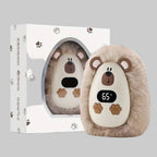 Hand Warmer | USB Rechargeable & Fluffy Animal Design | Digital Display