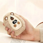 Hand Warmer | USB Rechargeable & Fluffy Animal Design | Digital Display