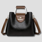 Handbag | Genuine Leather & Convertible Strap | 22 x 12 x 27 cm